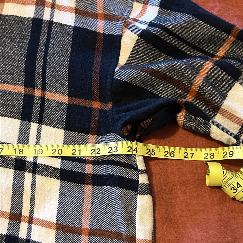 Madewell Boxy Plaid Flannel Button Up Shirt size Large - Picture 5 of 6